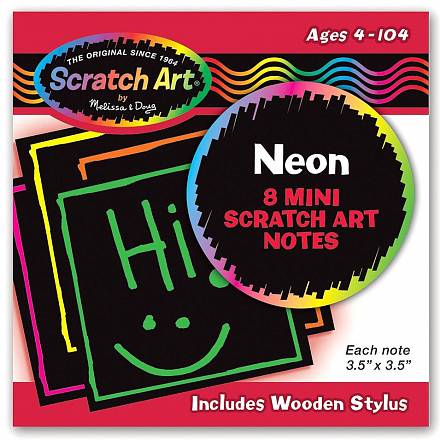Неоновые мини – стикеры Scratch art 